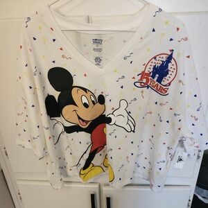 Disney White Mickey Mouse Kids Shirt